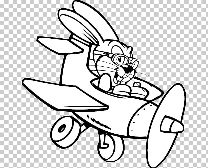 Easter Bunny Airplane Leporids Flight PNG, Clipart, Airplane, Animal, Art, Black And White, Cartoon Free PNG Download