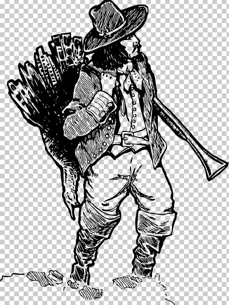 Turkey Hunting Pilgrim PNG, Clipart, Armour, Art, Bird, Black And White, Comics Artist Free PNG Download