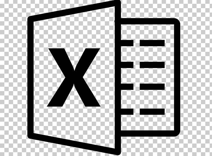 Microsoft Excel Computer Icons PNG, Clipart, Angle, Area, Black, Black And White, Brand Free PNG Download