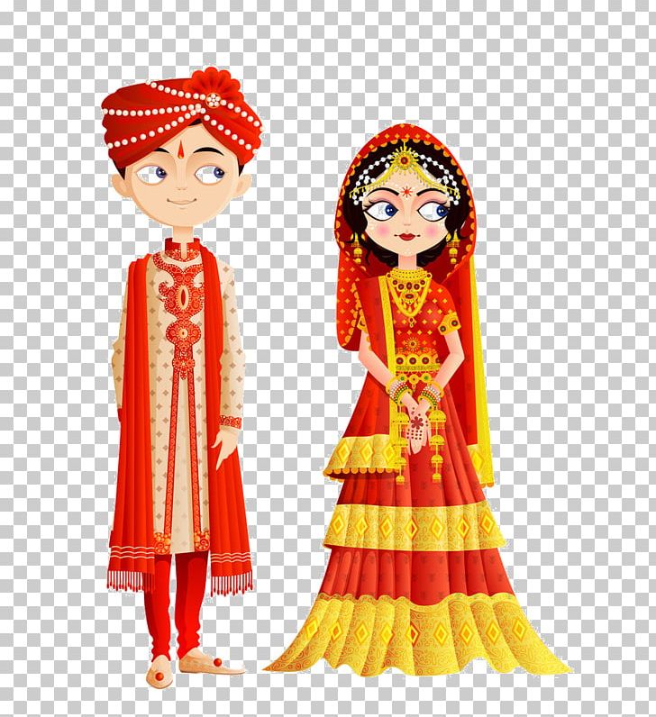 Wedding Invitation Weddings In India Bride Hindu Wedding PNG, Clipart, Bride, Bridegroom, Clip Art, Costume, Costume Design Free PNG Download