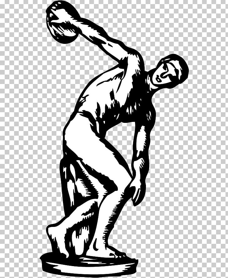 Discobolus Discus Throw T-shirt Sport PNG, Clipart, Art, Artwork, Athlete, Black, Black And White Free PNG Download