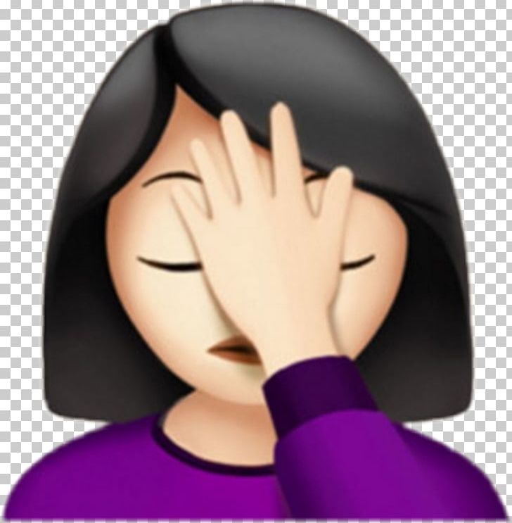 IPhone Emoji Facepalm Emoticon PNG, Clipart, Arm, Beauty, Black Hair, Cheek, Chin Free PNG Download