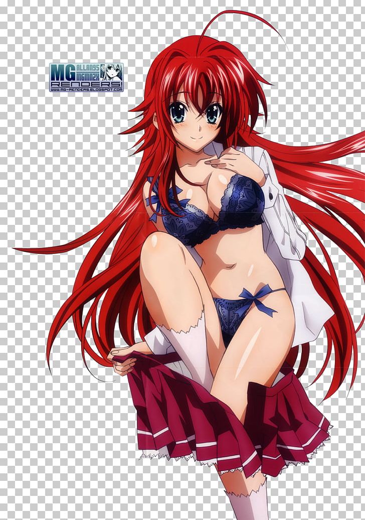 Rias Gremory High School DxD Anime, Anime, black Hair, fictional Character  png