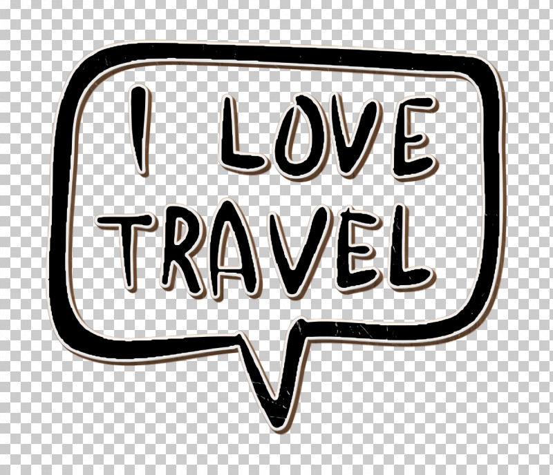 Travel Icon Travel Icon I Love Travel In Handmade Speech Bubble Icon PNG, Clipart,  Free PNG Download