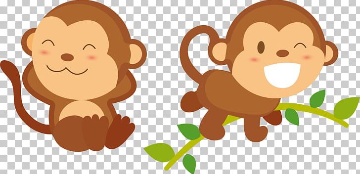 Monkey Primate Euclidean PNG, Clipart, Animals, Big Cats, Carnivoran, Cartoon, Cat Like Mammal Free PNG Download