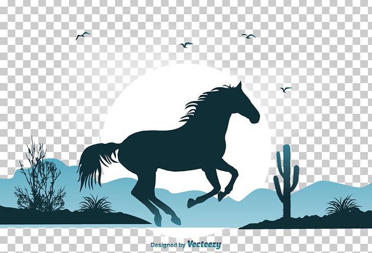 Mustang Pony Wild Horse Illustration PNG, Clipart, Black, Cactus Vector, Computer Wallpaper, Horse, Horse Riding Free PNG Download
