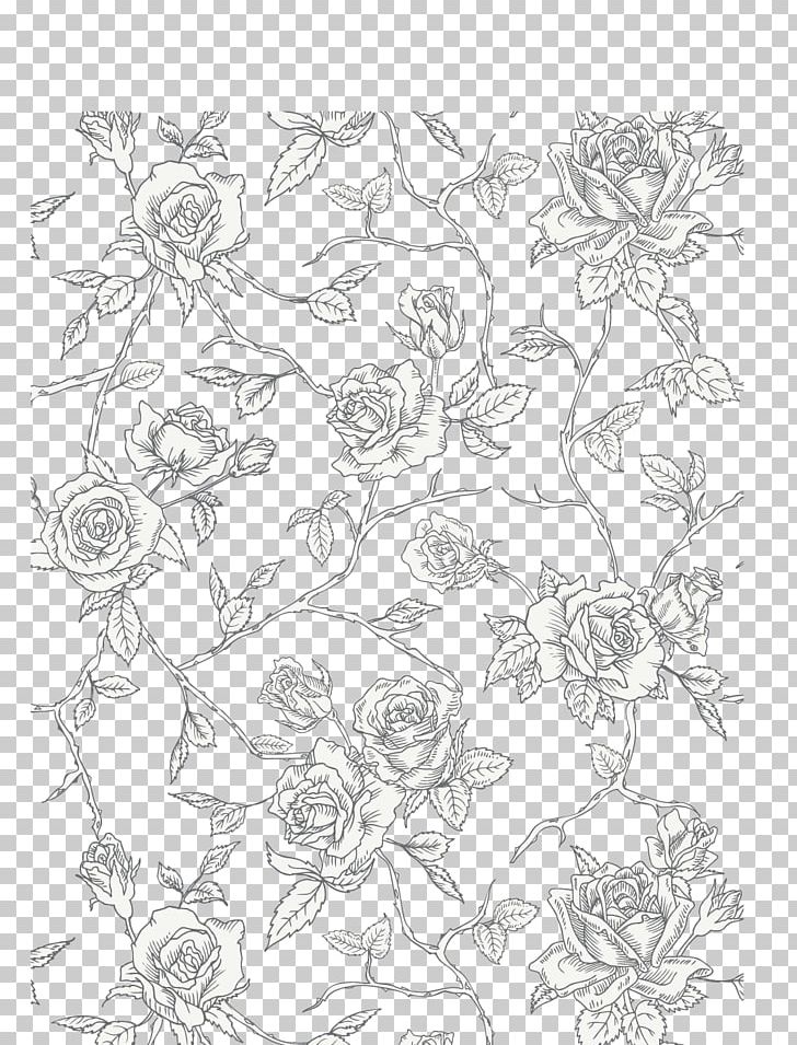 Hand-painted Flowers PNG, Clipart, Artwork, Black And White, Design, Floral Design, Flower Free PNG Download