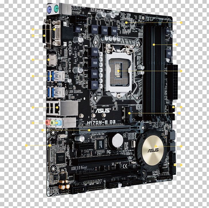 Intel Motherboard MicroATX LGA 1151 DDR3 SDRAM PNG, Clipart, Asus, Atx, Chipset, Computer Component, Computer Hardware Free PNG Download
