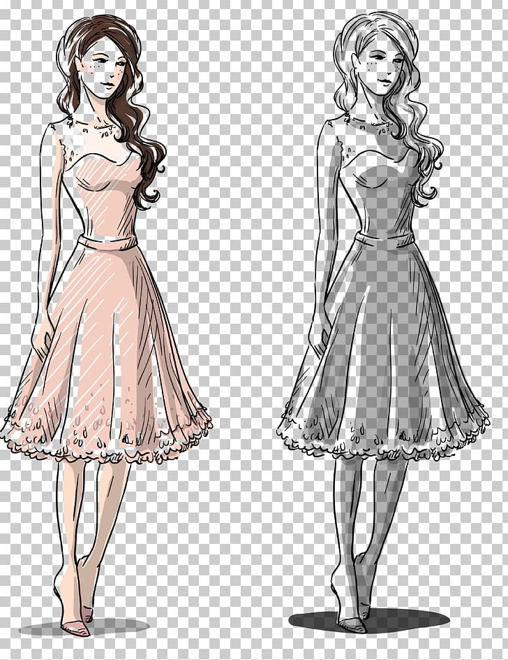 Drawing Dress Stock Photography Illustration PNG, Clipart, Abdomen, Bride, Celebrities, Fashion, Fashion Design Free PNG Download