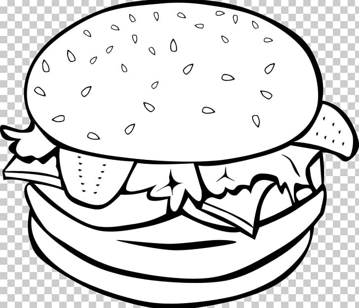 Hamburger Fast Food Cheeseburger Chicken Sandwich PNG, Clipart, Artwork, Bacon, Black And White, Cheeseburger, Circle Free PNG Download