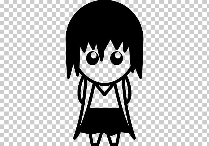 Computer Icons Character Anime Manga PNG, Clipart, Black, Black And White, Cartoon, Character, Computer Icons Free PNG Download