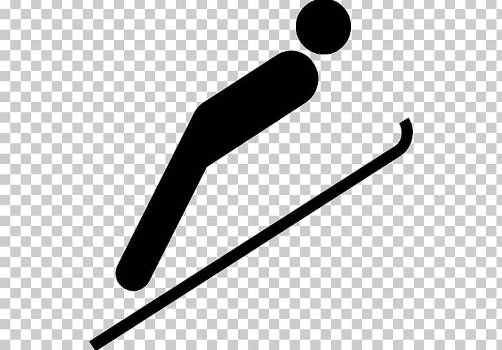 Skiing Ski Jumping Winter Olympic Games Computer Icons PNG, Clipart, Angle, Black And White, Computer Icons, Freestyle Skiing, Jumping Free PNG Download