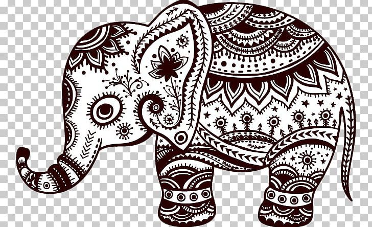 Sticker Wall Decal Elephant Polyvinyl Chloride PNG, Clipart, Animal, Animals, Baby Elephant, Black And White, Brown Free PNG Download