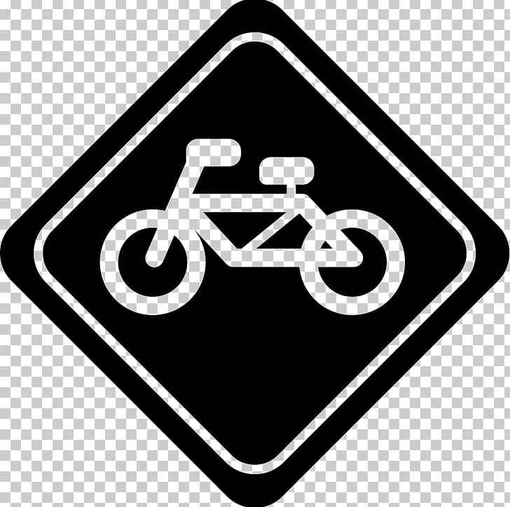 Bicycle Cycling Senyal Computer Icons Traffic Sign PNG, Clipart, Area, Bicycle, Black And White, Brand, Circle Free PNG Download