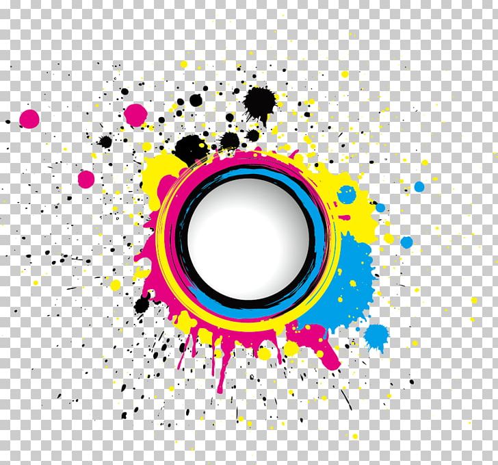 CMYK Color Model Euclidean Stock Photography Splash PNG, Clipart, Abstract, Circle, Color, Colorful Ink Marks, Color Printing Free PNG Download