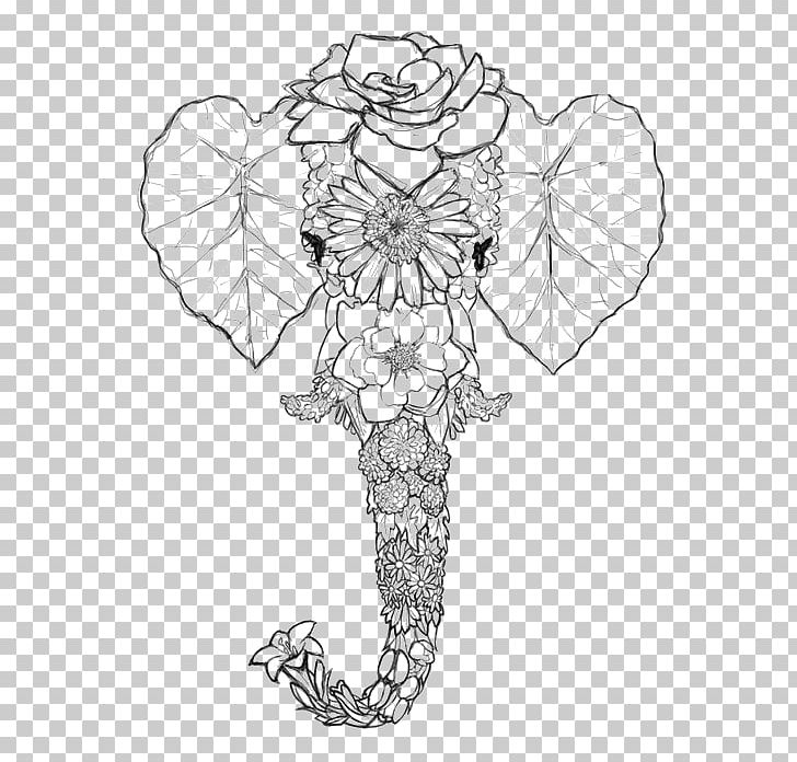 Elephant Drawing Coloring Book Line Art PNG, Clipart, Adult, Animals, Area, Art, Artwork Free PNG Download