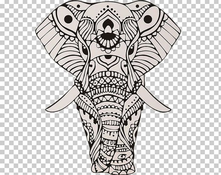 Wall Decal Sticker Polyvinyl Chloride Asian Elephant PNG, Clipart, Art, Artwork, Asian Elephant, Black And White, Fictional Character Free PNG Download