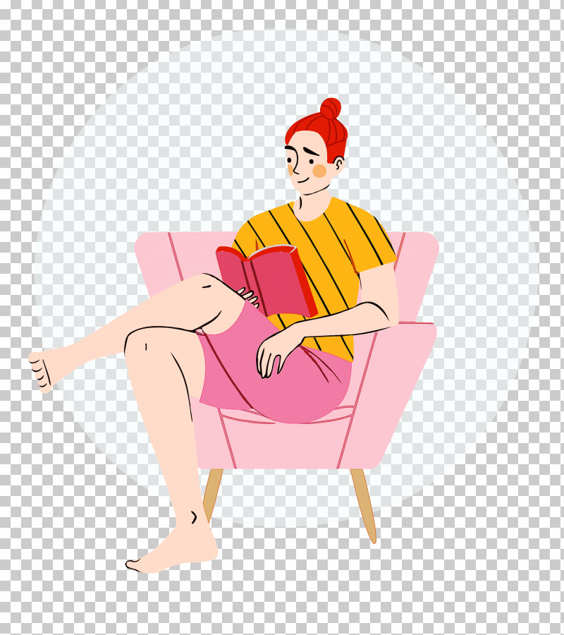 Reading Book Free Time Sofa PNG, Clipart, Cartoon, Character, Clothing, Free Time, Happiness Free PNG Download