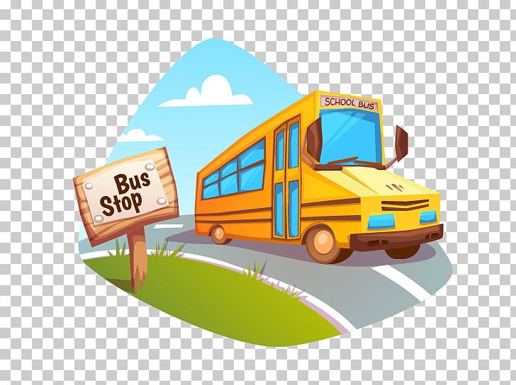 School Bus Cartoon Illustration PNG, Clipart, Aut, Bus, Bus Stop, Bus Vector, Coach Free PNG Download