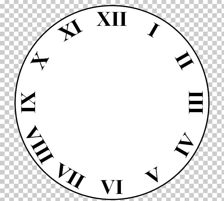 Clock Face Roman Numerals Numerical Digit PNG, Clipart, Angle, Area, Black And White, Circle, Clock Free PNG Download