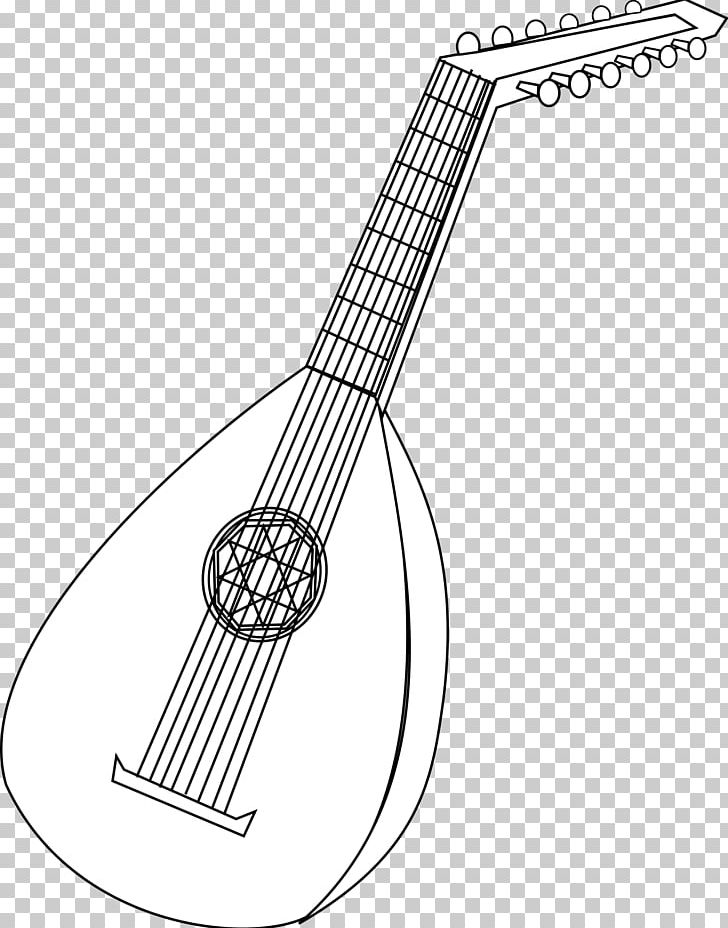 Coloring Book Lute Musical Instruments String Instruments PNG, Clipart, Angle, Artwork, Black And White, Child, Coloring Book Free PNG Download