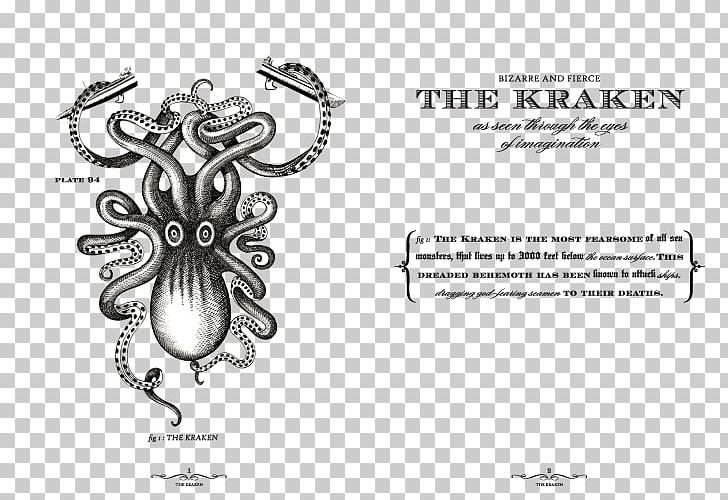 Kraken Rum Kraken In Popular Culture Logo PNG, Clipart, Art, Black And White, Body Jewelry, Brand, Decal Free PNG Download