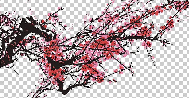 Plum Blossom Chinese Painting PNG, Clipart, Blossom, Branch, Cherry Blossom, China Vector, Chinese Style Free PNG Download