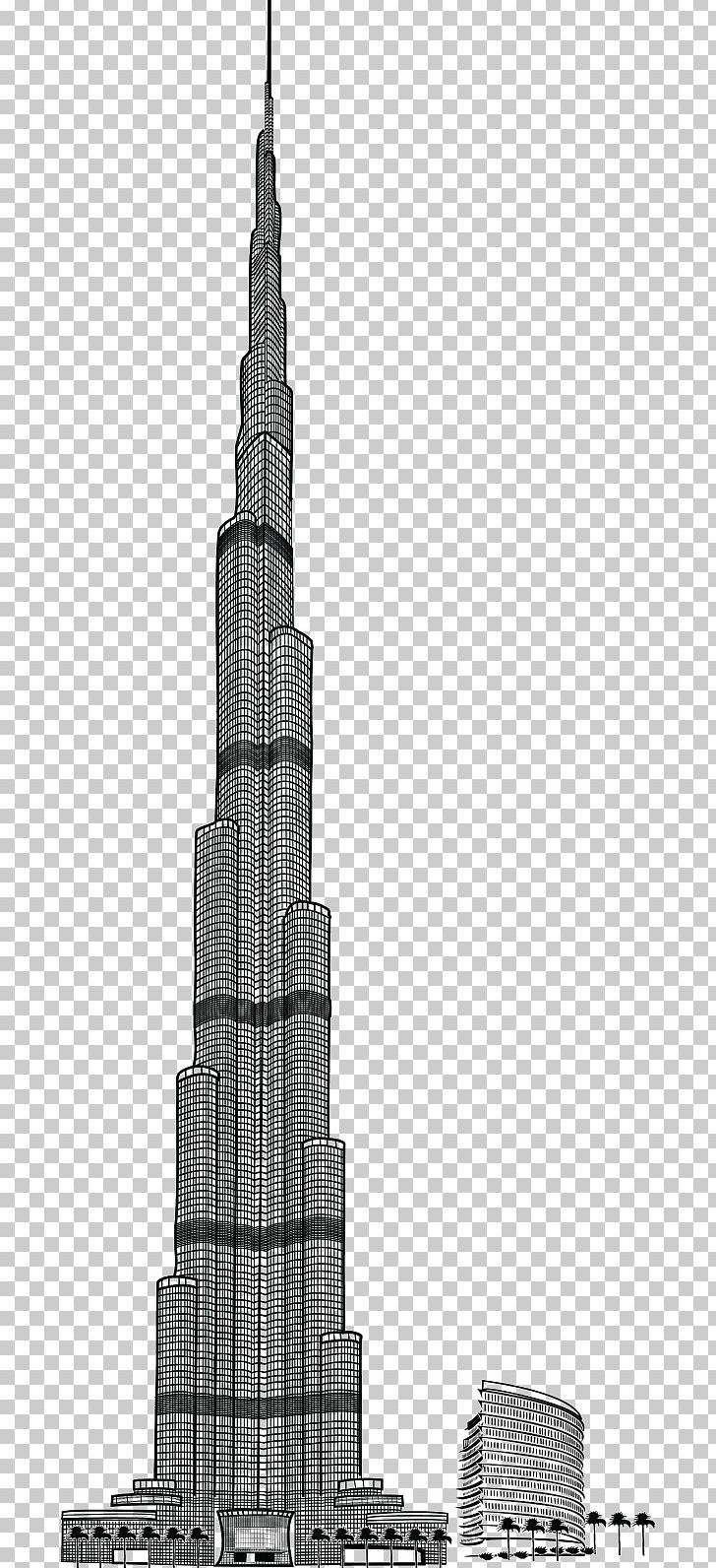 Burj Khalifa Drawing PNG, Clipart, Architecture, Black And White, Building, Burj Khalifa, Download Free PNG Download