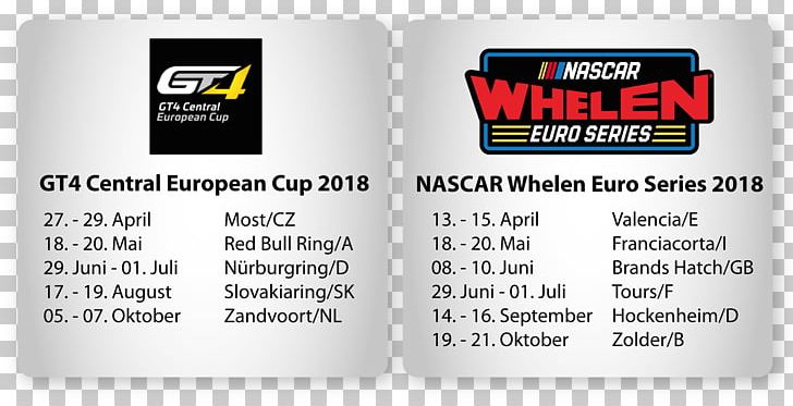 NASCAR Whelen Euro Series 2018 GT4 Central European Cup MotorSport PNG, Clipart, Brand, Europe, Gt4 European Series, Hardware, Material Free PNG Download