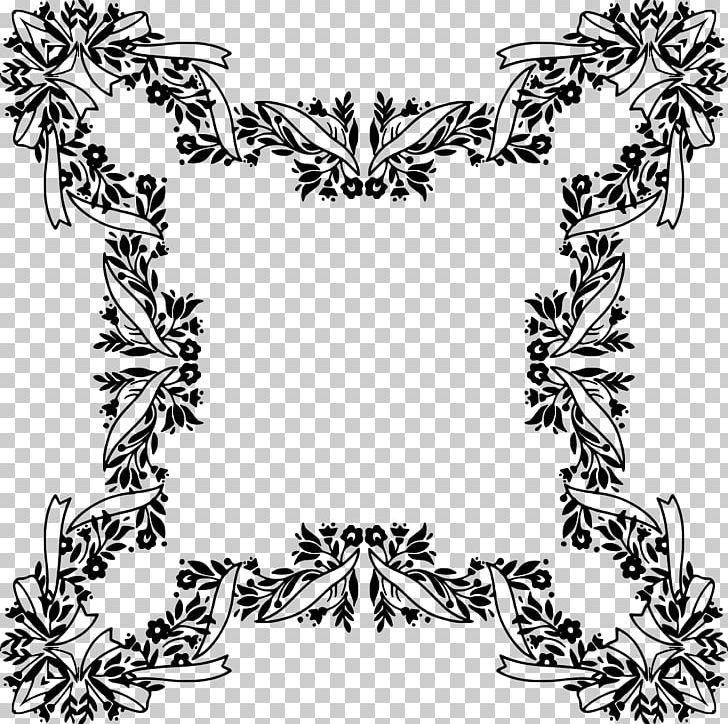 White Leaf Floral PNG, Clipart, Area, Art, Black, Black And White, Computer Icons Free PNG Download
