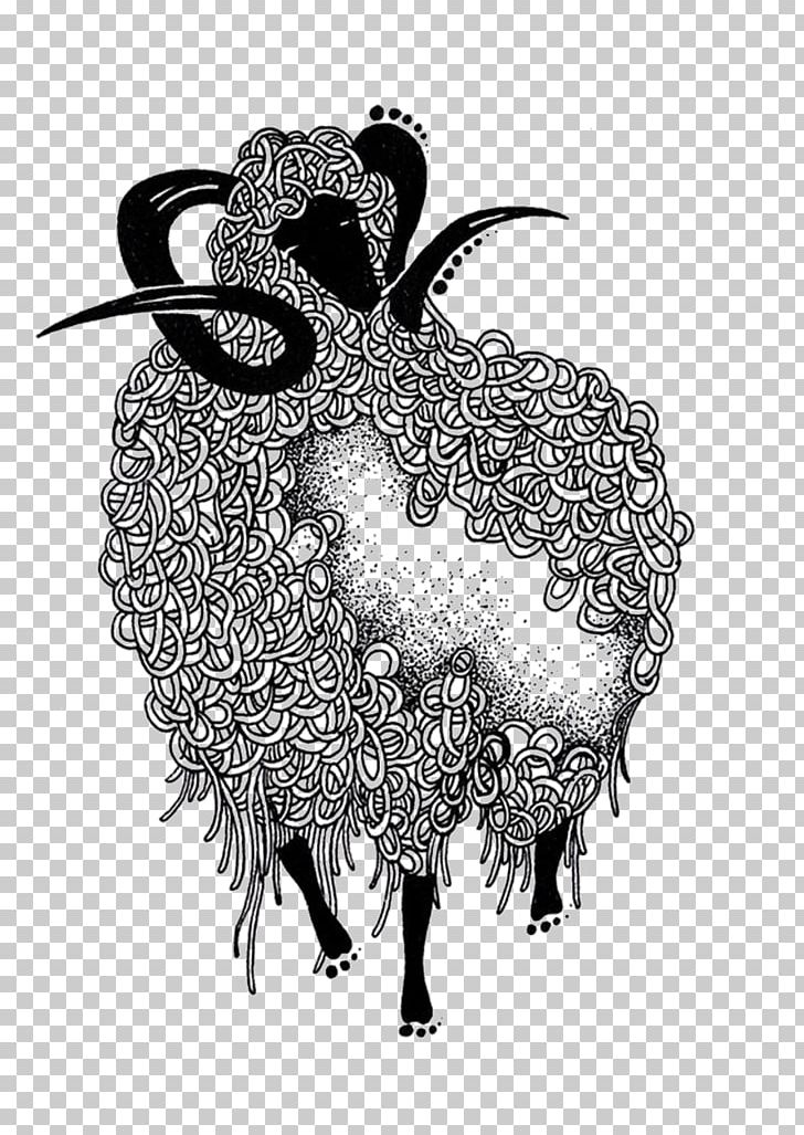 Goat Black And White Painting PNG, Clipart, Animals, Art, Balloon Cartoon, Biological, Black Free PNG Download