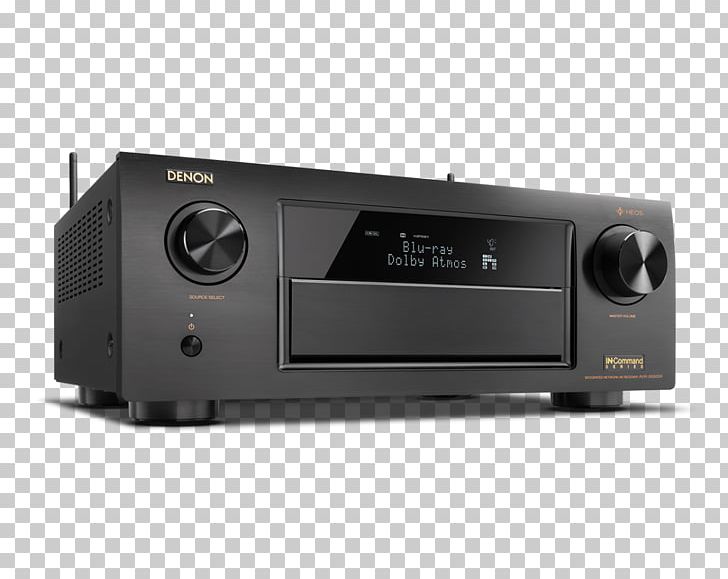 AV Receiver Denon 4K Resolution Dolby Atmos Ultra-high-definition Television PNG, Clipart, 4k Resolution, Audio, Audio, Audio Equipment, Electronic Device Free PNG Download