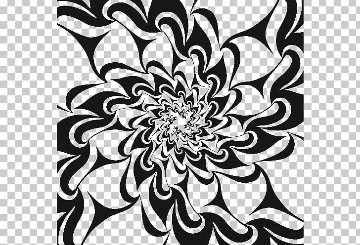 Black And White Floral Design Motif PNG, Clipart, Animals, Black, Brochure Design, Chrysanths, Cut Flowers Free PNG Download