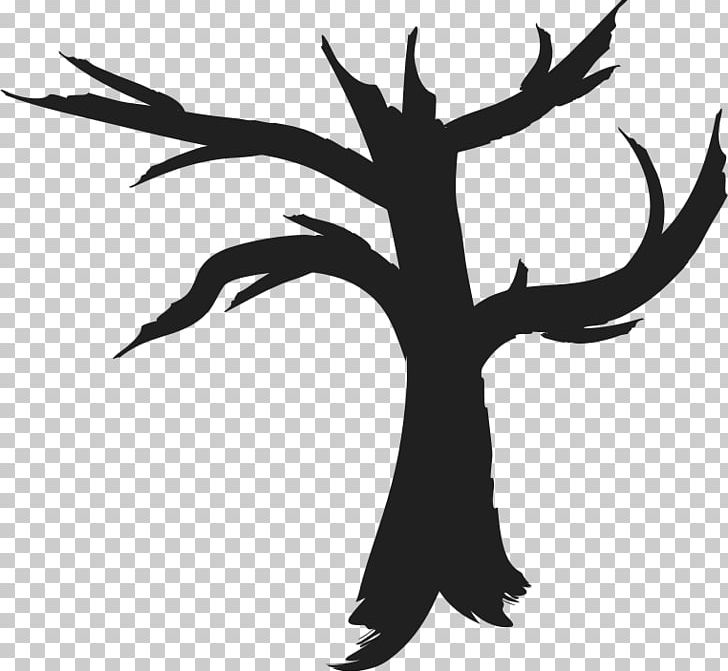 Tree Silhouette PNG, Clipart, Antler, Art, Beak, Bird, Black And White Free PNG Download