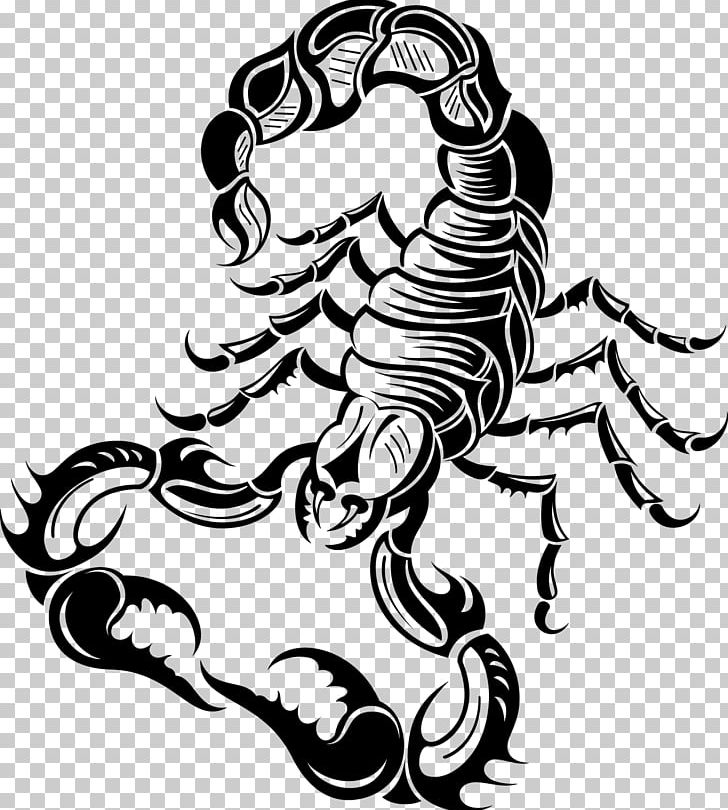 Scorpion Illustration PNG, Clipart, Art, Astrological Sign, Astrology, Black And White, Color Tattoo Free PNG Download