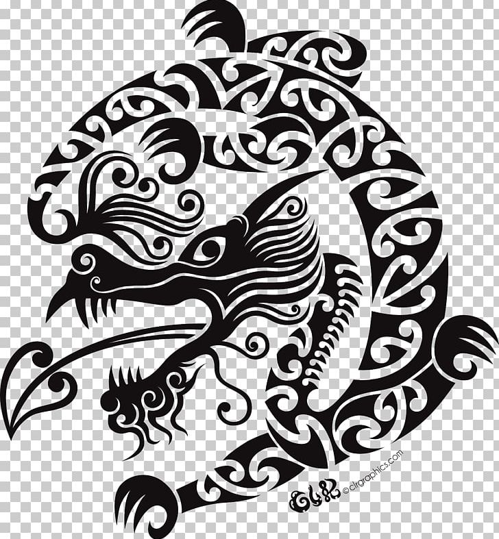 Taniwha Chinese Dragon Legendary Creature PNG, Clipart, Art, Black And White, China, Chinese Dragon, Dragon Free PNG Download