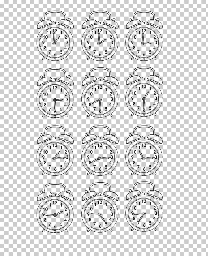 Alarm Clocks Kleurplaat Color School PNG, Clipart, Alarm Clocks, Angle, Area, Black And White, Circle Free PNG Download