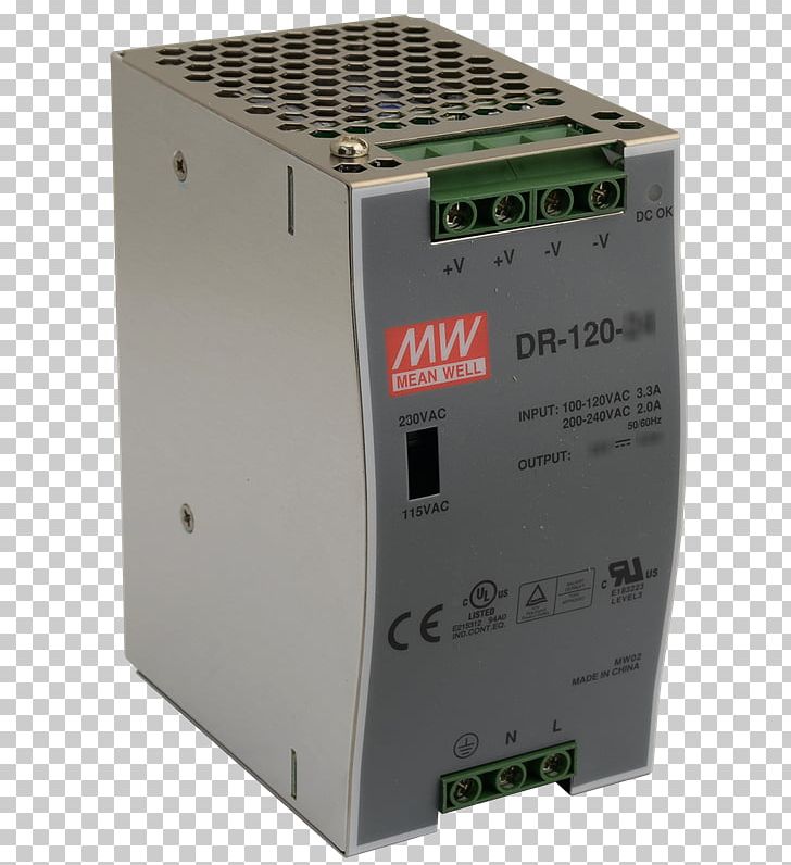 Power Converters MEAN WELL Enterprises Co. PNG, Clipart, Adi, Computer Component, Din Rail, Direct Current, Distribution Free PNG Download