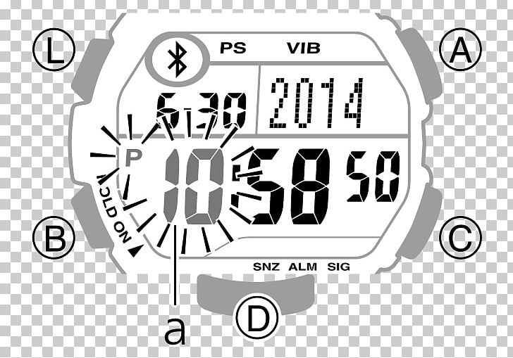 Casio Illuminator Watch Clock Product Manuals PNG, Clipart, Accessories, Alarm Clocks, Angle, Area, Black And White Free PNG Download