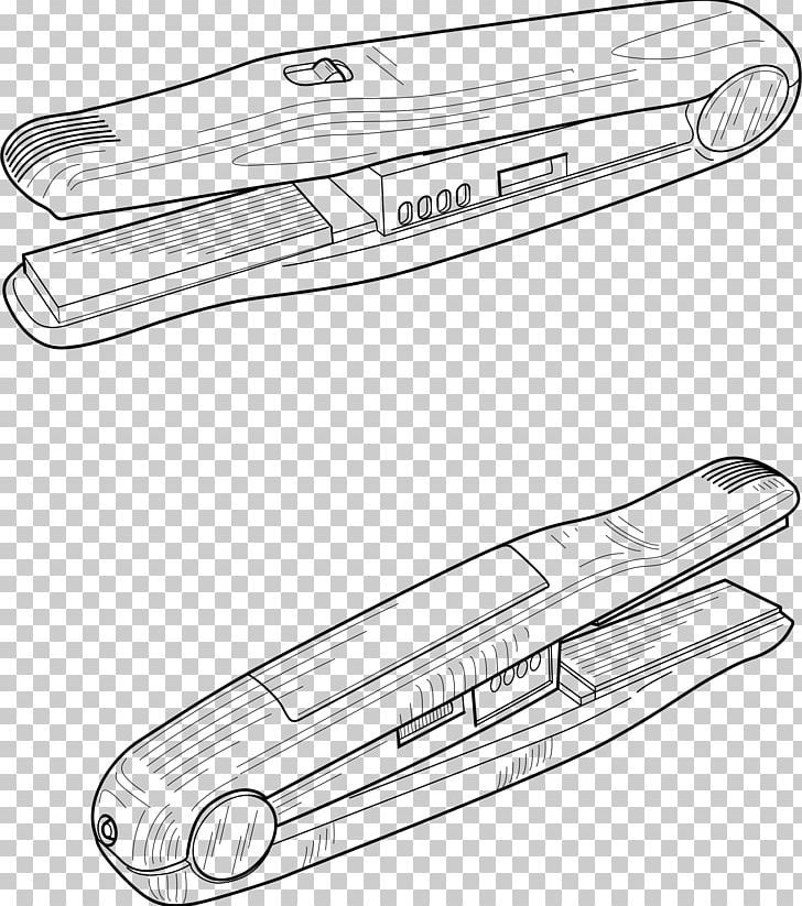 Hair Iron Hair Straightening Drawing PNG, Clipart, Angle, Artwork, Automotive Design, Automotive Exterior, Beauty Parlour Free PNG Download