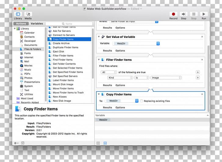 Screenshot MacOS Automator PNG, Clipart, Area, Automator, Batch, Brand, Computer Free PNG Download