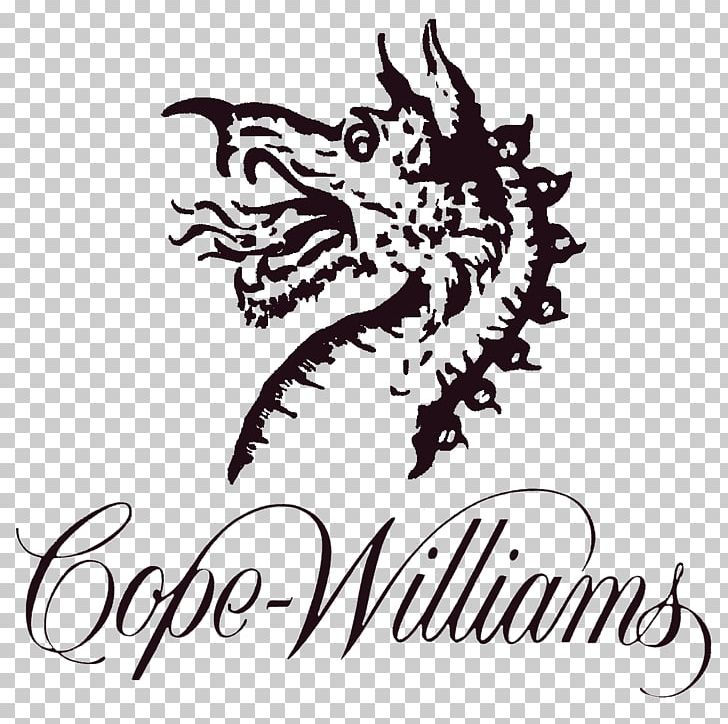 Logo /m/02csf Graphic Design Drawing Font PNG, Clipart, Artwork, Black And White, Brand, Cope, Dragon Free PNG Download