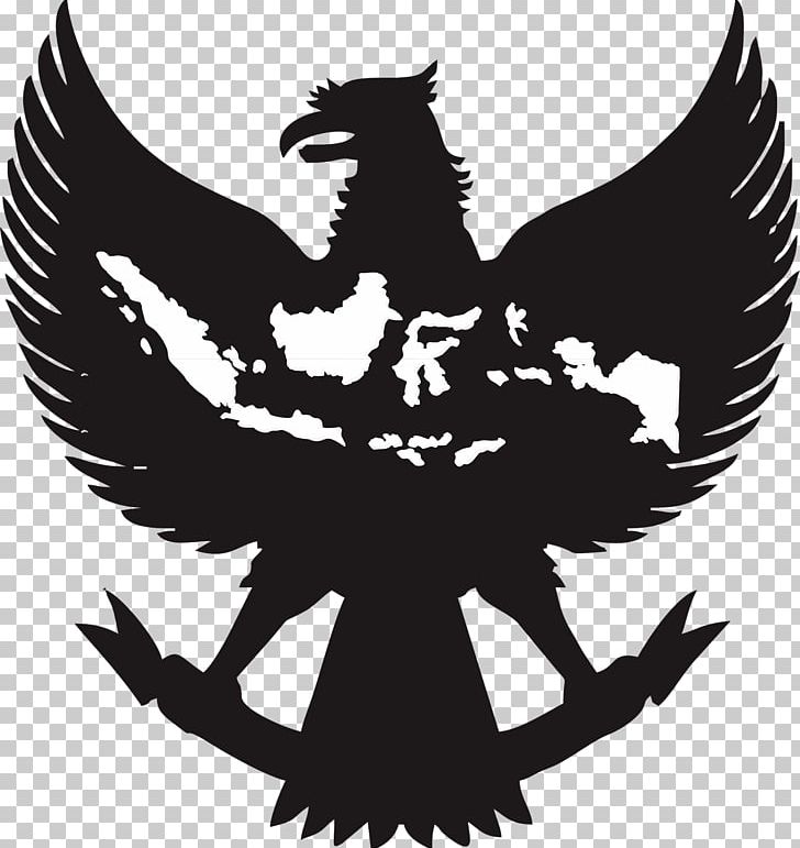 National Emblem Of Indonesia Garuda Indonesia Symbol PNG, Clipart, Beak, Bird, Bird Of Prey, Black And White, Eagle Free PNG Download
