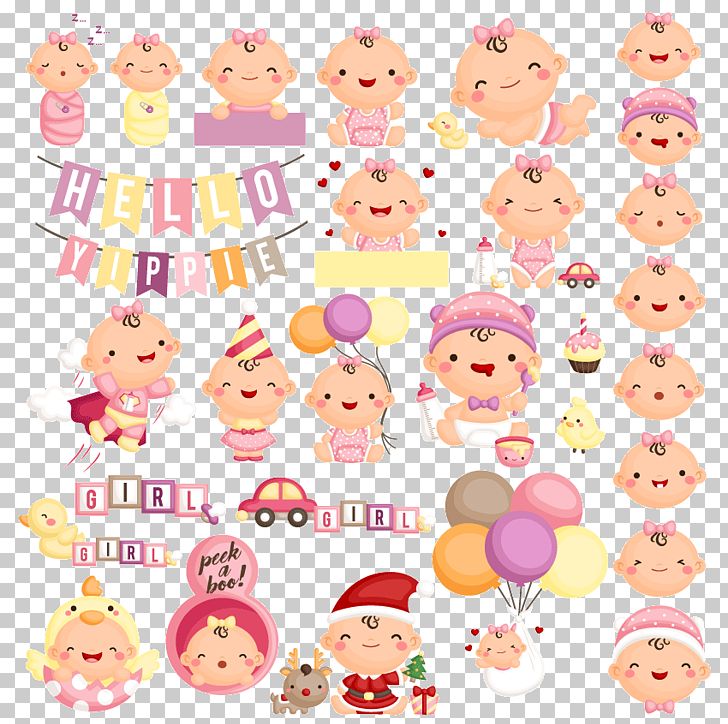 Euclidean PNG, Clipart, Baby, Baby Clothes, Baby Girl, Balloon Cartoon, Banner Free PNG Download