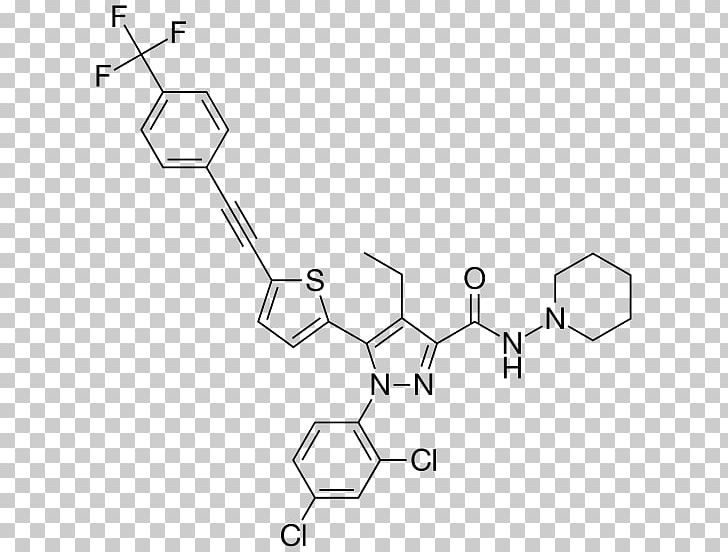 Rimonabant TM-38837 Inverse Agonist Cannabinoid Receptor Type 1 Drug PNG, Clipart, Angle, Antagonist, Auto Part, Black And White, Canagliflozin Free PNG Download