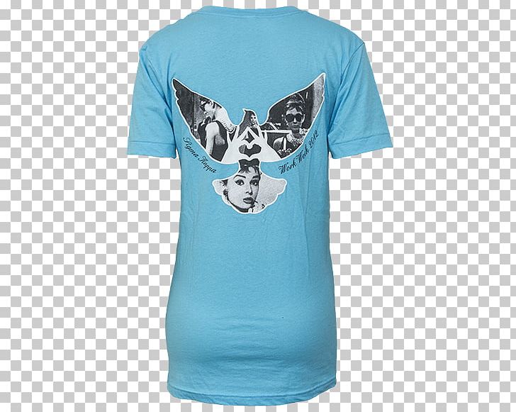 T-shirt Neckline Clothing Sigma Kappa PNG, Clipart, Active Shirt, Animal Print, Aqua, Audrey Hepburn, Blue Free PNG Download