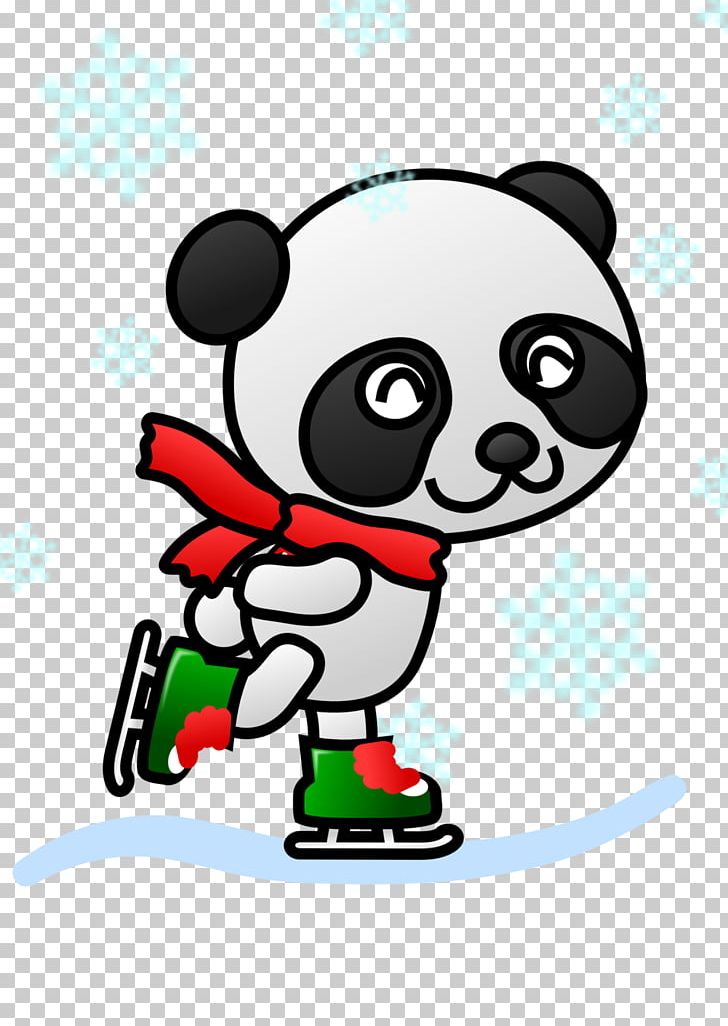 Giant Panda Ice Skating Roller Skating Figure Skating PNG, Clipart, Animals, Art, Artwork, Bear, Cartoon Free PNG Download