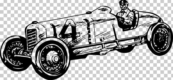 Vintage Car Auto Racing Sports Car PNG, Clipart, Antique Car, Automotive Design, Auto Racing, Black And White, Brand Free PNG Download