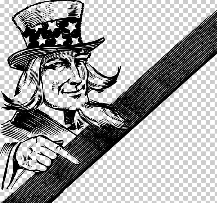 United States Uncle Sam Public Domain PNG, Clipart, Arrow, Art, Black And White, Cartoon, Cold Weapon Free PNG Download