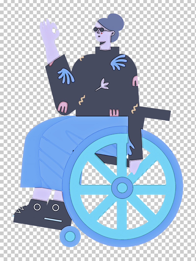 Sitting On Wheelchair Woman Lady PNG, Clipart, Cartoon, Chair, Color, Drawing, Fauteuil Free PNG Download